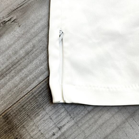 SPRWMN Los Angeles Straight Ankle Trouser Pants with Zipper Off White Large - Picture 2 of 6